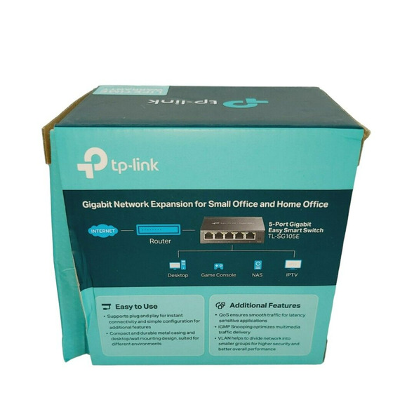 TP-Link - TL- SG105E 5-Port Gigabit‎ Easy Smart Switch - Picture 3 of 4